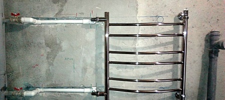 Подключение полотенцесушителя к стояку горячей воды схема