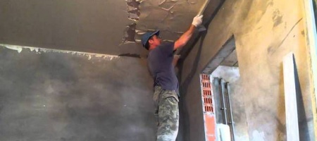 Калькулятор расчета количества сухой строительной смеси для оштукатуривания потолка