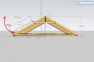 Калькулятор расчета угла наклона двускатной крыши