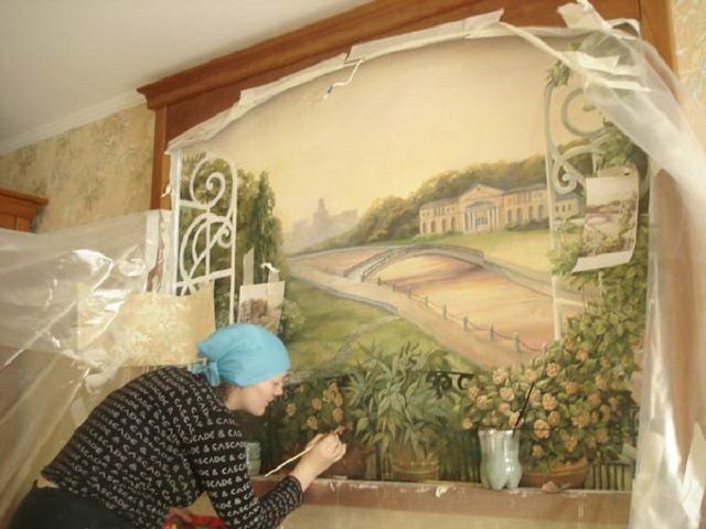 Как сделать фреску на стене своими руками поэтапно фото