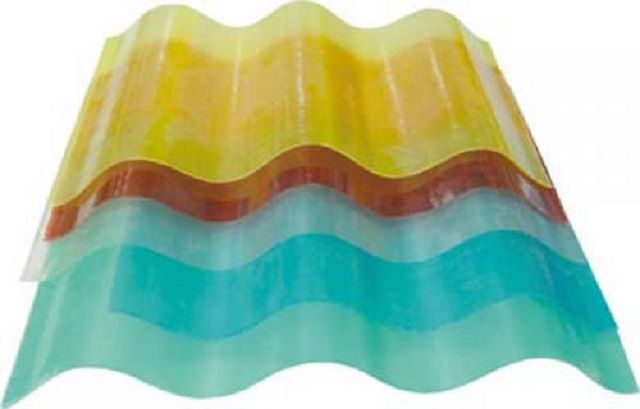 Волнистый шифер из стеклопластика