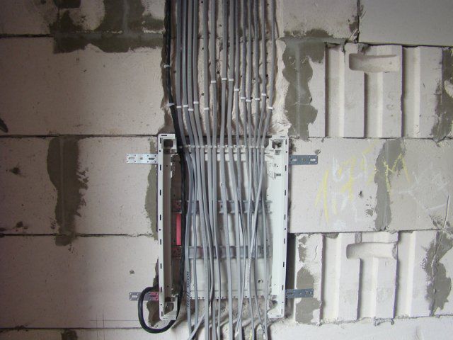 Образцовая организация входа кабелей в электрический щит