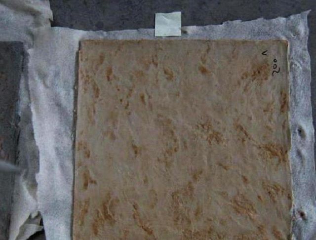Процесс изготовления гибкого «камня» на тканевой основе