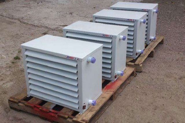 Воздушные нагревательные агрегаты с водяным теплообменником