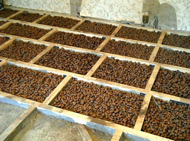 Утепление пола на бетонном основании по лагам керамзитом крупной фракции