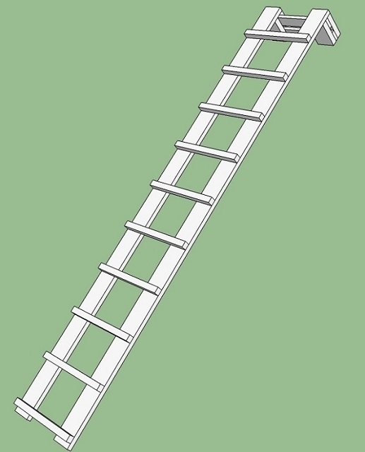 Такую коньковую лестницу в состоянии самостоятельно изготовить любой хозяин дома, даже если он и никогда раньше подобными работами не занимался