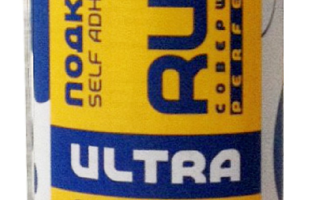 Узнаваемый упаковочный ярлык подкладочного самоклеящегося ковра «RUFLEX ULTRA»