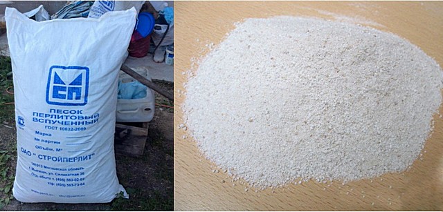 Вспученный перлитовый песок – еще один материал, который может использоваться для наполнителя легкой стяжки