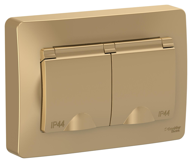 Розетка с крышками IP44