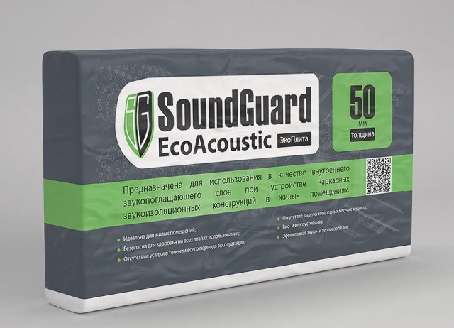 Жесткие плиты «SoundGuard» показывают весьма неплохую эффективность шумоизолции.