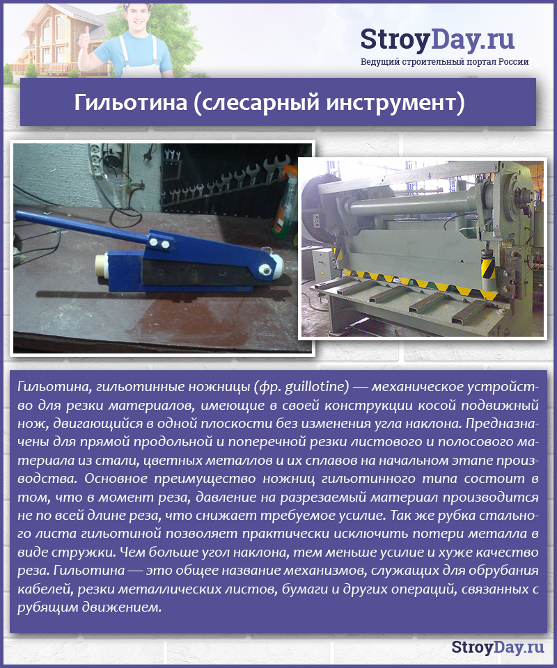 Гильотина (слесарный инструмент)