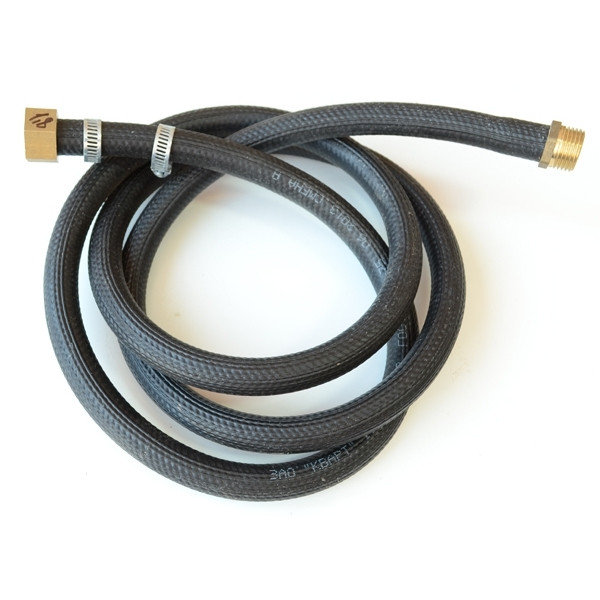 Наиболее распространенный вариант - резиновый армированный шланг