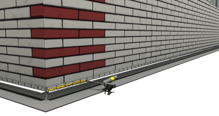 Схема нанесения монтажной пены 