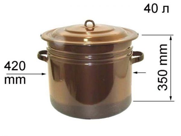 Эмалированная емкость для воды в бане