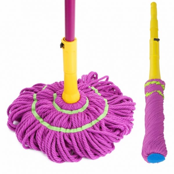 Насадку веревочной швабры можно стирать в стиральной машине