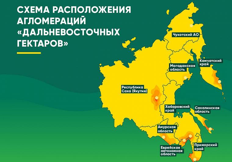Схема расположения агломераций Дальневосточных гектаров