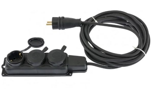 Denzel 3 розетки 10м 96025 16А IP44 с/з