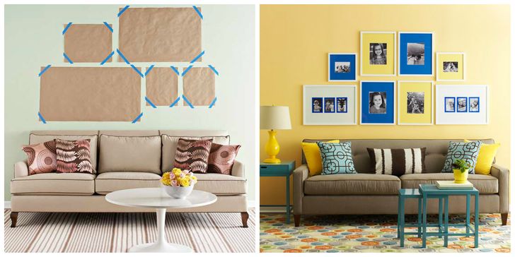 Как повесить картины ровно