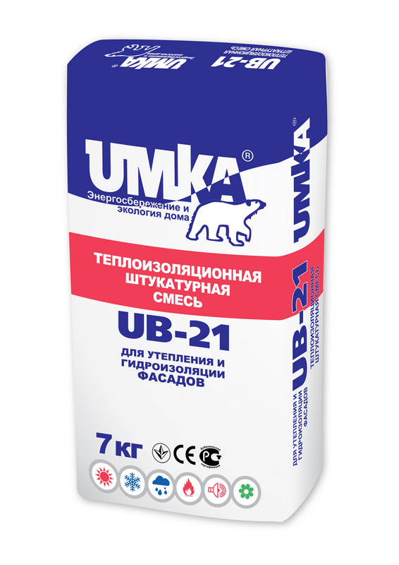 Штукатурка теплая UMKA UB-21