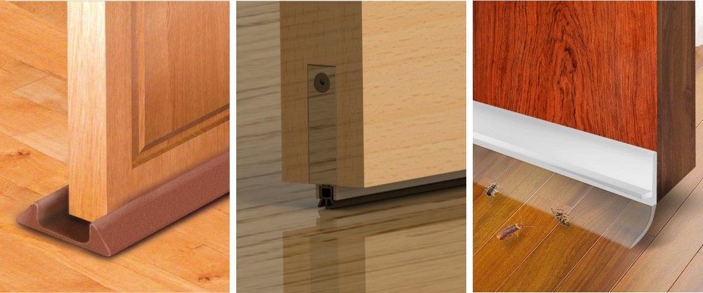 Придумано немало способов закрыть просвет между дверью и полом. Но при этом нельзя забывать, что воздуху нужно оставить свободу – для движения вентиляционных потоков.