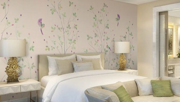 Флористические мотивы в спальне