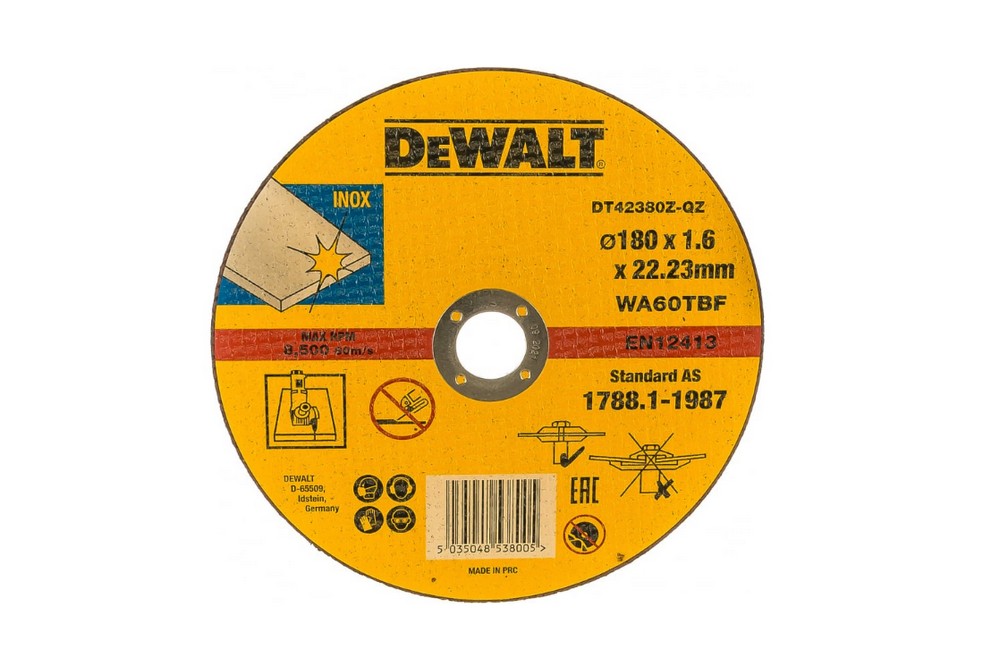 Отрезной диск по металлу DEWALT DT42380Z NDUSTRIAL, 180×1.6×22 мм