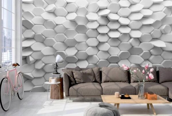 Фотообои на центральной стене