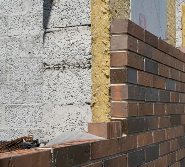 Керамзитоблок 290 мм с утеплением и кирпичной отделкой фасада